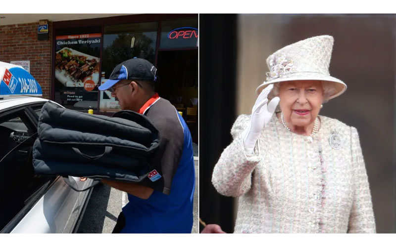 Курьер Domino’s пытался доставить пиццу британской королеве