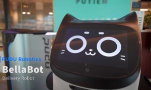Робот BellaBot, имитирующий кота, компании Pudu Robotics