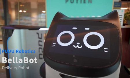 Робот BellaBot, имитирующий кота, компании Pudu Robotics