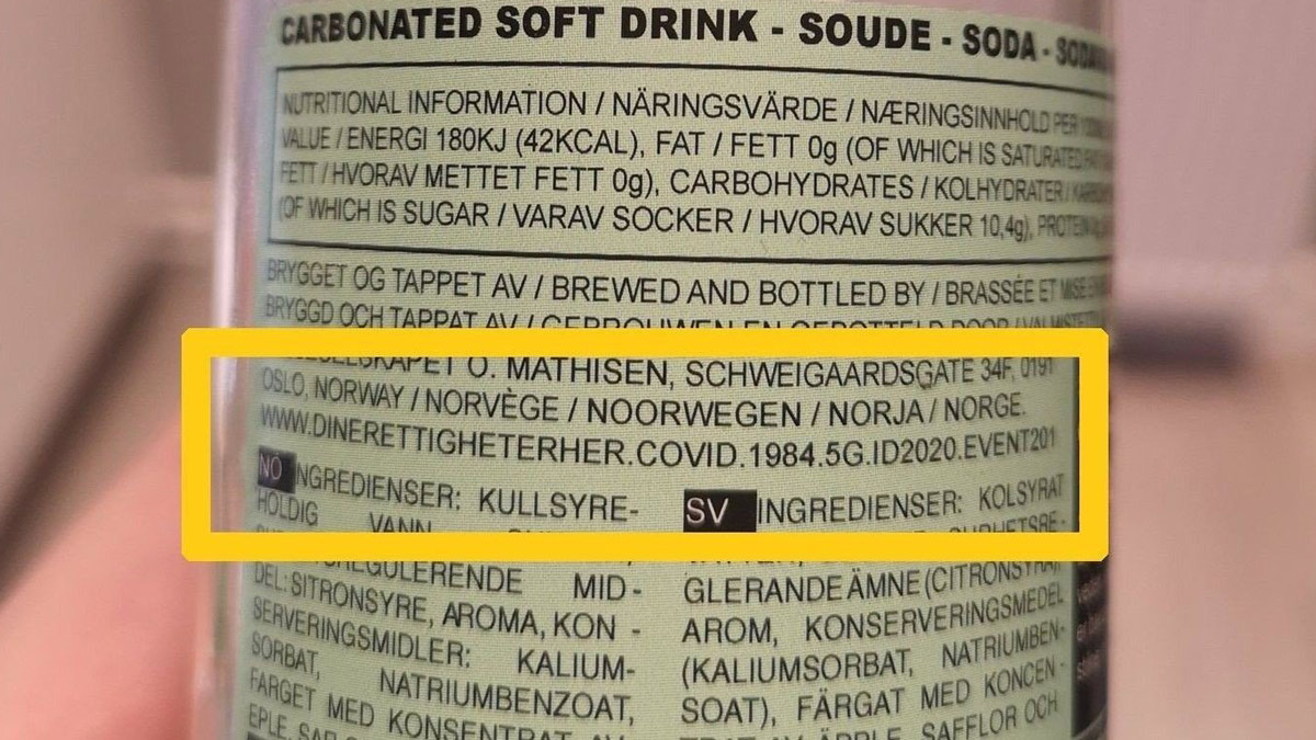 В Норвегии свернули производство напитка из-за странных этикеток
